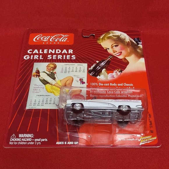 Coca Cola Johnny Lightning Calendar Girl Series Die Cast Buick Super - Picture 4 of 9